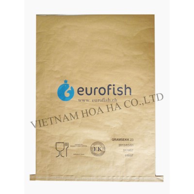 Vietnam kraft paper laminated 50kg cement paper bag